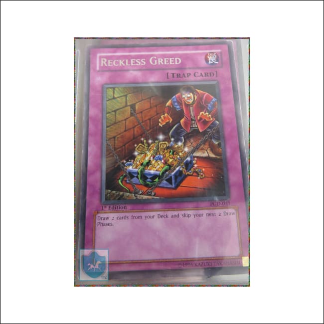 Reckless Greed - 1St Edition - Pgd-051 - Trap - Near-Mint - Tcg