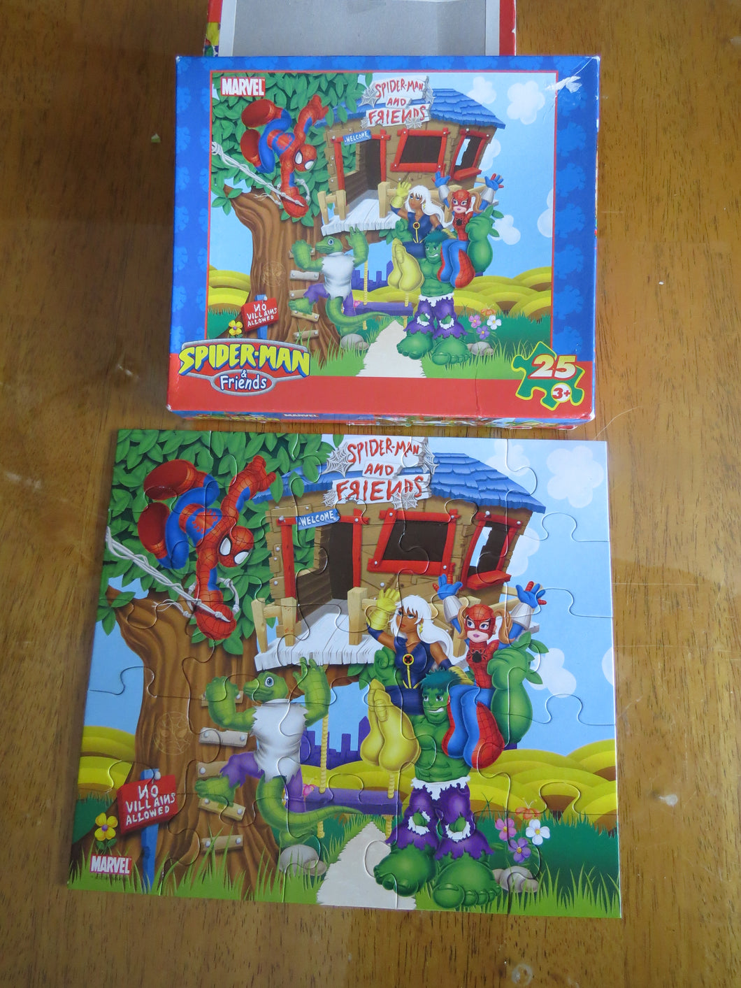 MARVEL - SPIDERMAN AND FRIENDS - 25 mcx puzzle complete