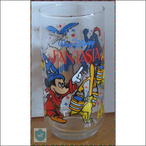 Vintage 80S Disney Mcdonalds - Fantasia - Coca-Cola - Happy Meal Glass 5.5 Tall - Glass