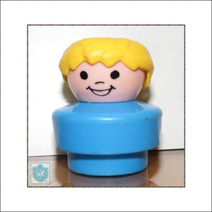 Vintage Chunky Fisher Price Little People Blond Hair - Fp