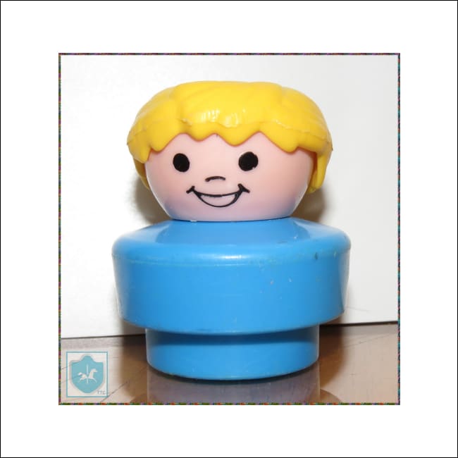 Vintage Chunky Fisher Price Little People Blond Hair - Fp