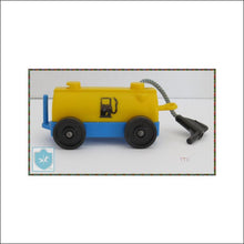 Vintage Fisher Price Little People - Fuel Wagon From Airport - Yellow/blue - Fp