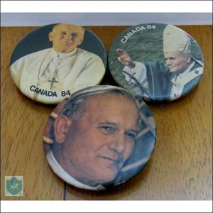Vintage POPE JEAN PAUL II - John Paul 2 - pin / macaron lot (3) - figurine